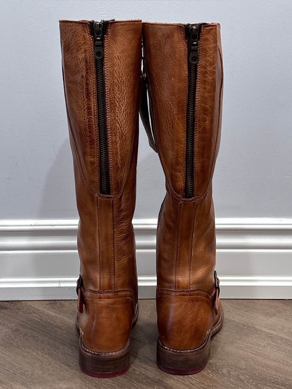 Bed Stu Glaye Wide Calf Tan Rustic Leather Boots 9.5 NEW In Box - Picture 7 of 16